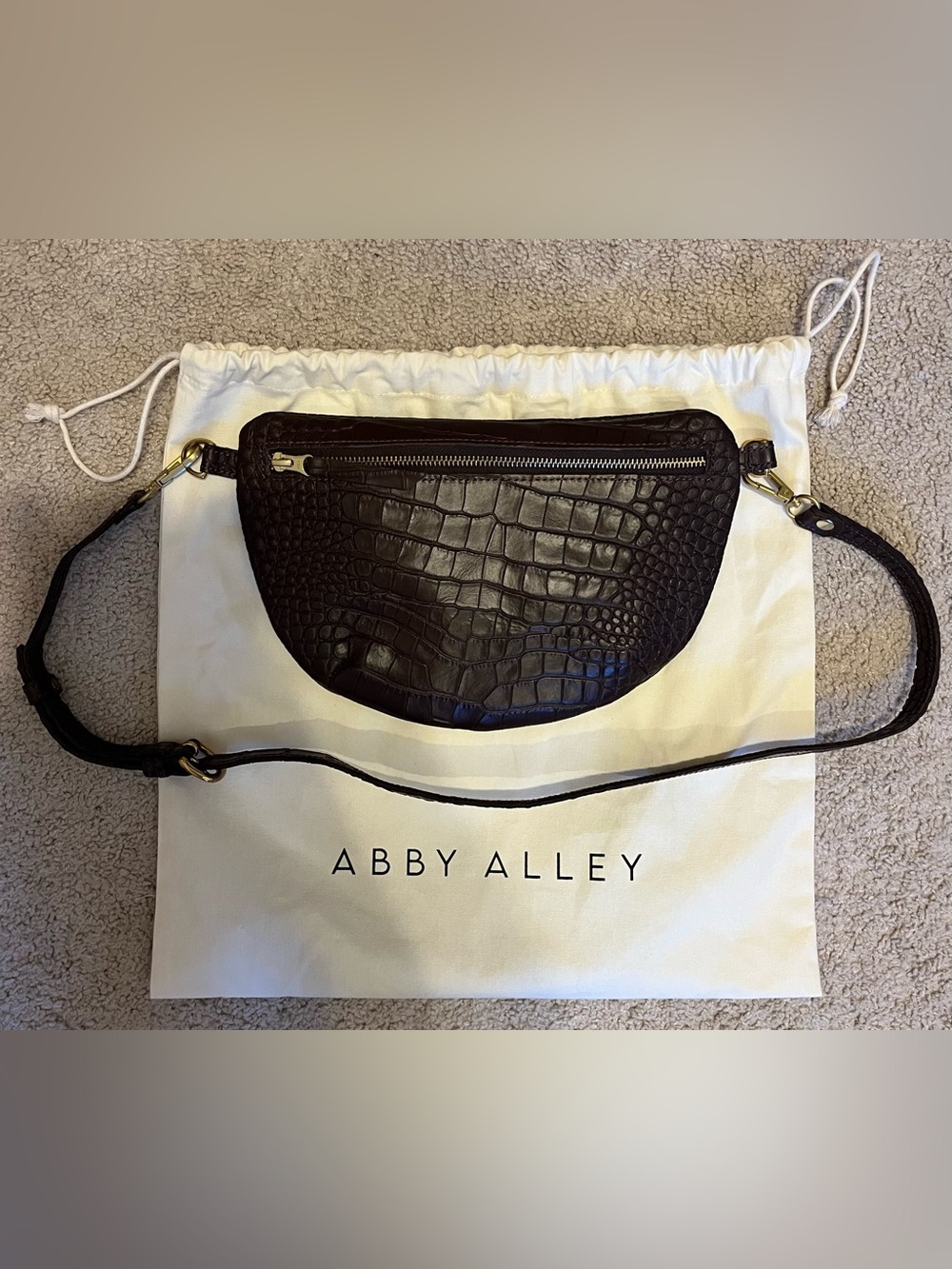Abby Alley Midi Sling Espresso Croco - Picture 2 of 9